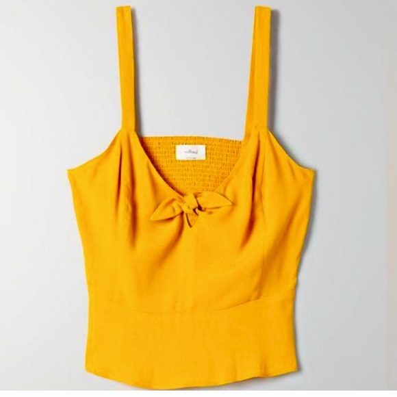 Wilfred Yellow Gold Bow Tank | Aritzia - Picture 1 of 6